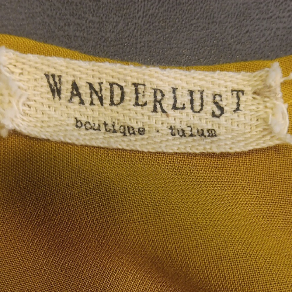 Wanderlust Low Back Cobra Dress With Ruffle Bottom In Mustard Gold - Picture 8 of 12